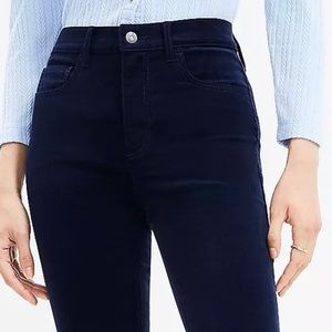 Loft Skinny Cords, Curvy, NWT, Navy Blue, 28